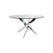 Mesa de comedor ASTRA color cromo Mesa de comedor ASTRA color cromo Gris