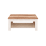 Mesa de centro elevável VERONA branco e madeira