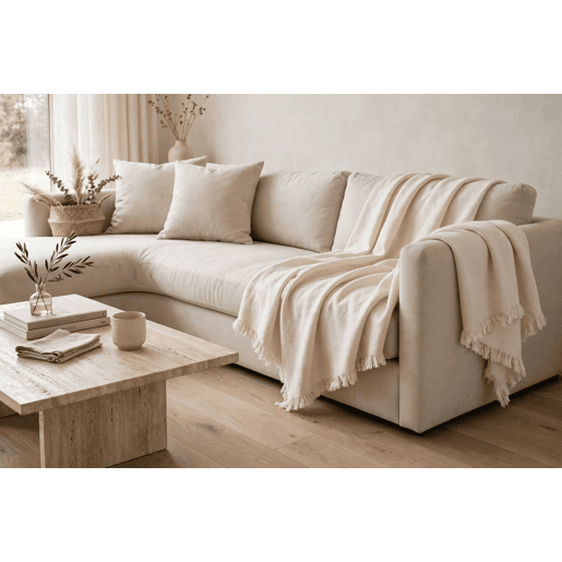 Xadrez LISO 230x260cm em cor cru