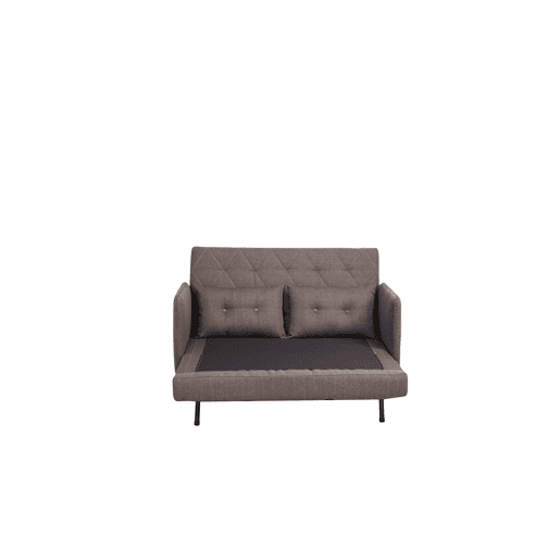 Sofá-cama 4 lugares HOME em tela cor castanho