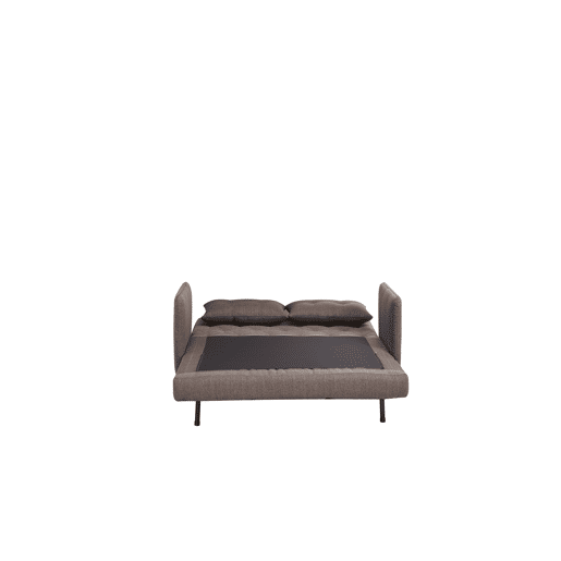 Sofá-cama 4 lugares HOME em tela cor castanho