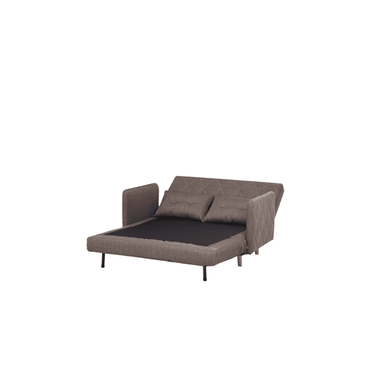 Sofá-cama 4 lugares HOME em tela cor castanho