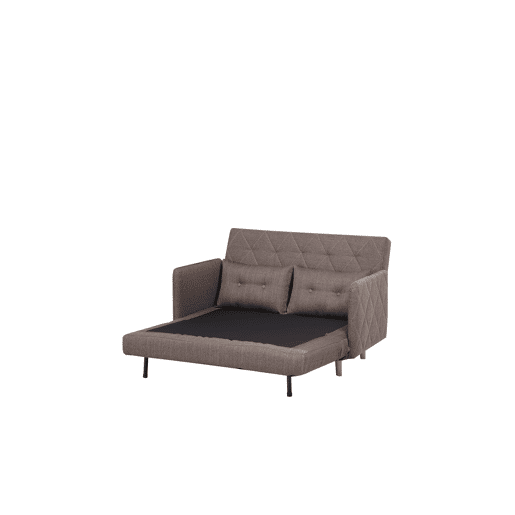 Sofá-cama 4 lugares HOME em tela cor castanho