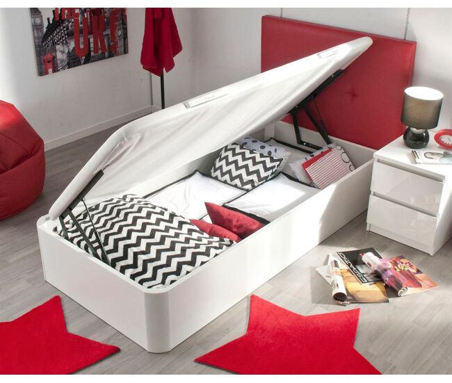 Canapé pikolín king box 3d iv lateral blanco 90x190cm