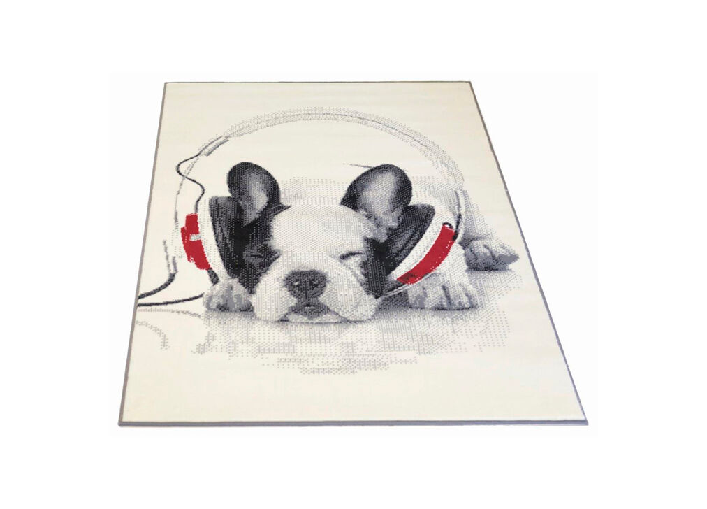 Alfombra MUSIC DOG medidas 120x170cm