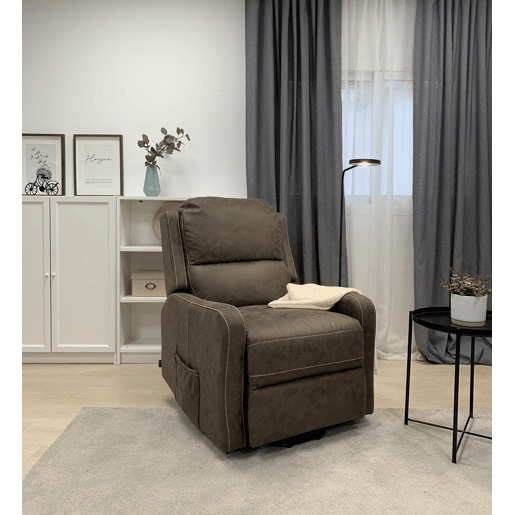 Poltrona relax com massagem HANS castanho