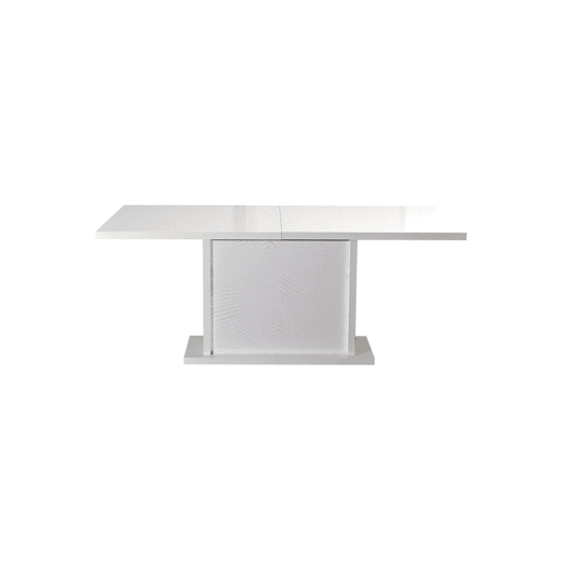 Mesa de jantar extensÃvel com LEDs DUNE branco brillo Mesa de jantar extensÃvel com LEDs DUNE branco brillo