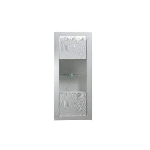 Vitrine DUNE branca com estante de vidro Vitrine DUNE branca com estante de vidro