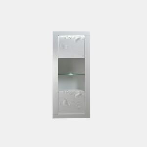 Vitrine DUNE branca com estante de vidro