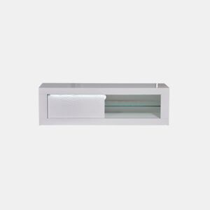 Móvel de TV 1 porta com iluminação Led DUNE cor branco