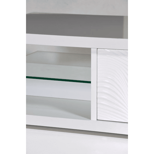 Móvel de TV 1 porta com iluminação Led DUNE cor branco