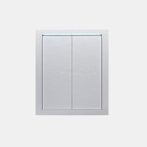 Aparador alto DUNE 2 portas com led branco brilhante