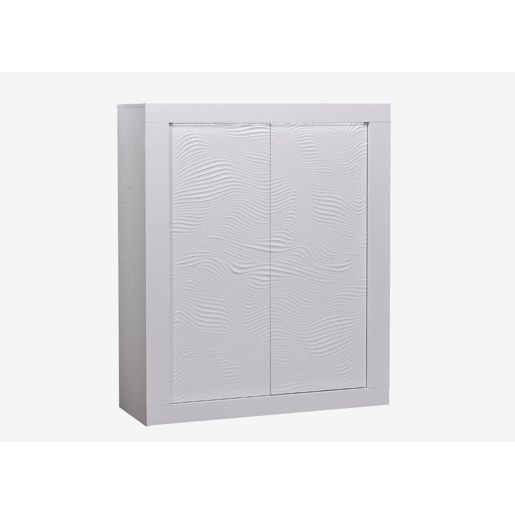 Aparador alto DUNE 2 portas com led branco brilhante