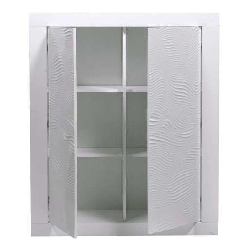 Aparador alto DUNE 2 portas com led branco brilhante