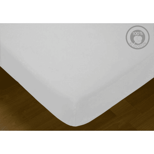 Lençol de baixo 100% algodão HOSTELERIA cama 135cm branca