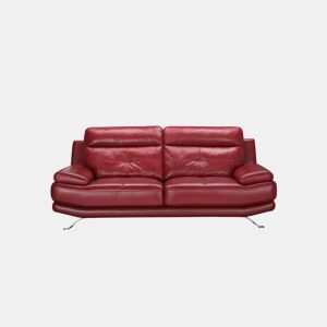Sofá de pele 3 lugares cor vermelho HAWAI