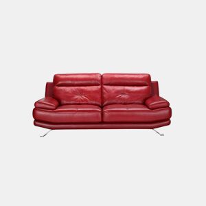 Sofá de pele 2 lugares cor vermelho HAWAI