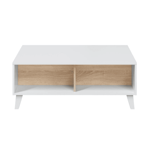 Mesa de centro LINE branco brilhante