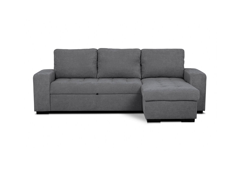 Chaise longue con cama harry reversible 3 plazas gris - conforama