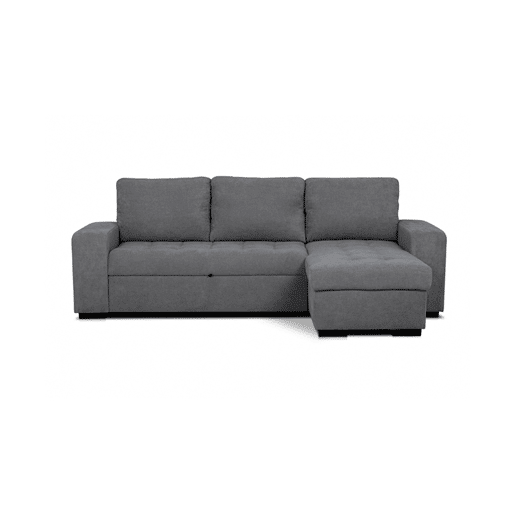 Chaise longue com cama HARRY reversível 3 lugares cinza
