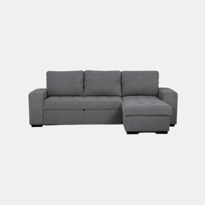 Chaise longue com cama HARRY reversível 3 lugares cinza
