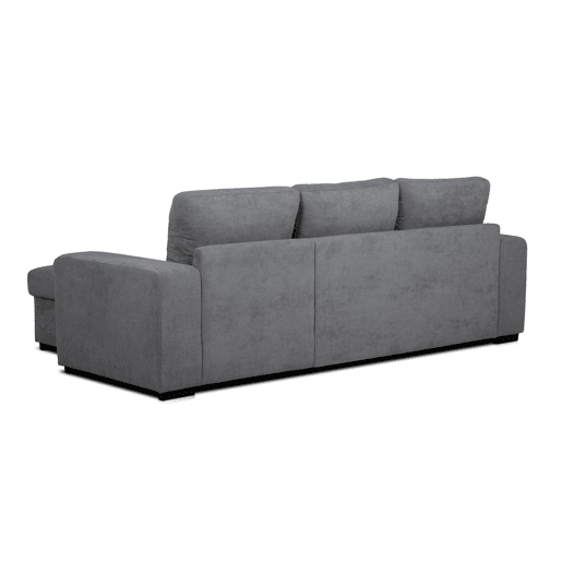 Chaise longue com cama HARRY reversível 3 lugares cinza