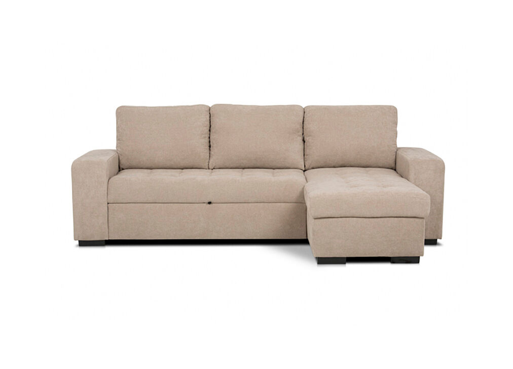 Chaise longue con cama harry reversible 3 plazas camel - conforama