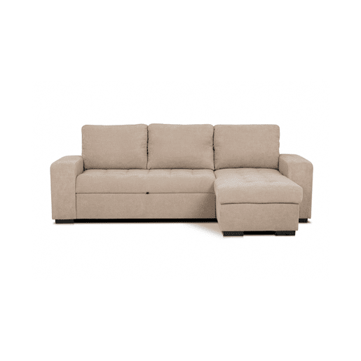 Chaise longue com cama HARRY reversível 3 lugares camelo