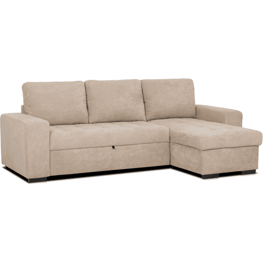 Chaise longue com cama HARRY reversível 3 lugares camelo