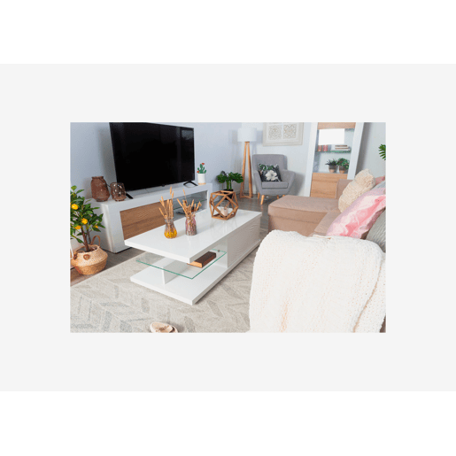Mesa de centro modelo DUNE branco Mesa de centro modelo DUNE branco