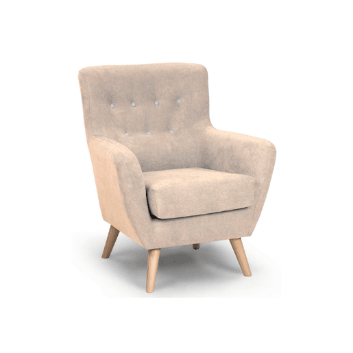 Poltrona decorativa cor bege KISS
