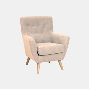 Poltrona decorativa cor bege KISS