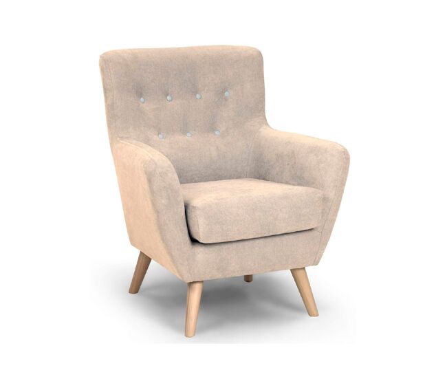 Sillón de tela kiss color beige - conforama