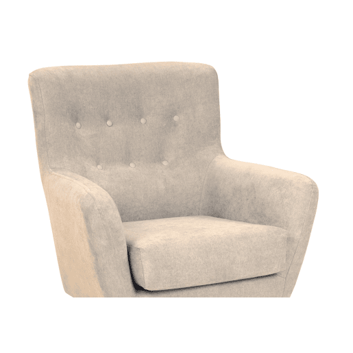 Poltrona decorativa cor bege KISS