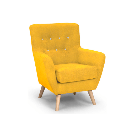 Poltrona decorativa cor amarelo KISS