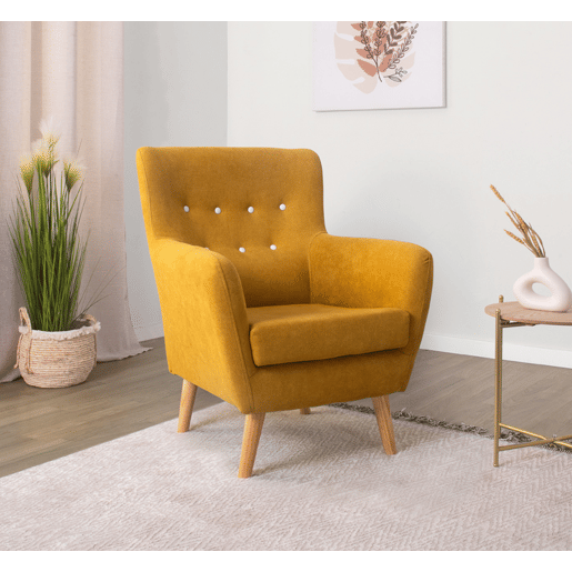 Poltrona decorativa cor amarelo KISS