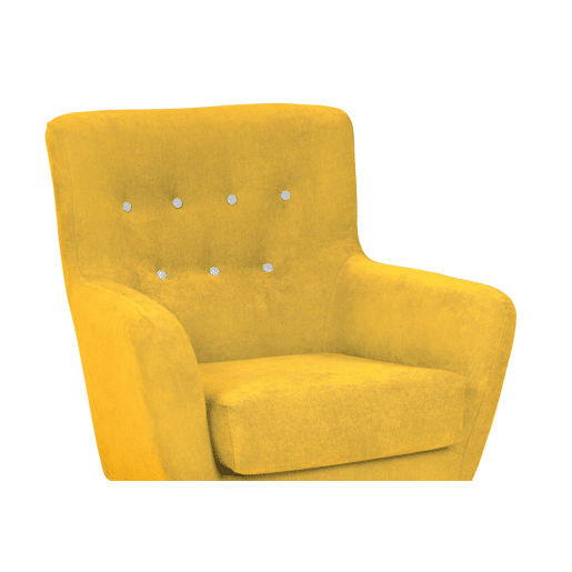 Poltrona decorativa cor amarelo KISS
