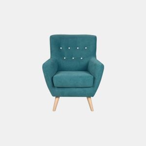 Poltrona decorativa cor azul KISS