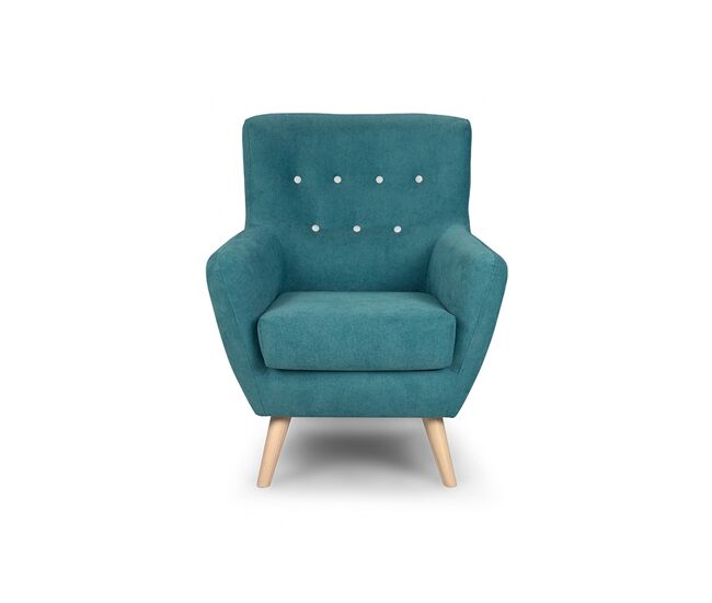 Sillón de tela kiss color azul - conforama