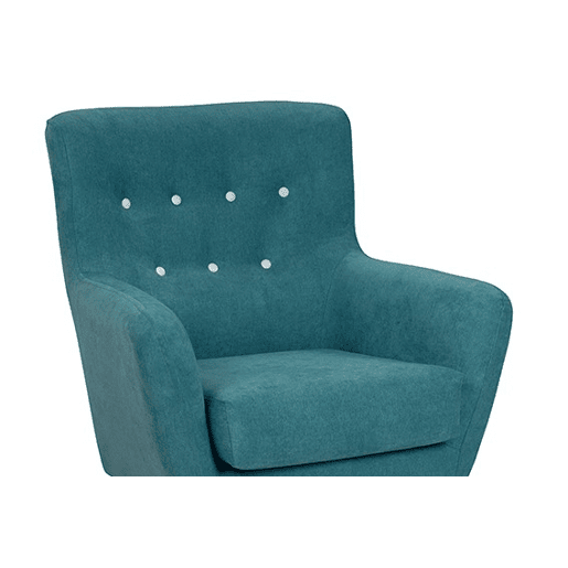 Poltrona decorativa cor azul KISS Poltrona decorativa cor azul KISS