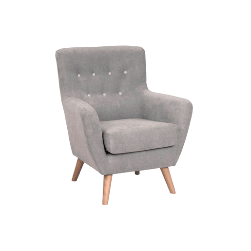 Poltrona decorativa cor cinza KISS Poltrona decorativa cor cinza KISS