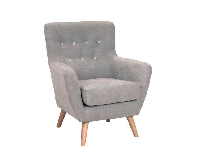 Sillón de tela kiss color gris - conforama