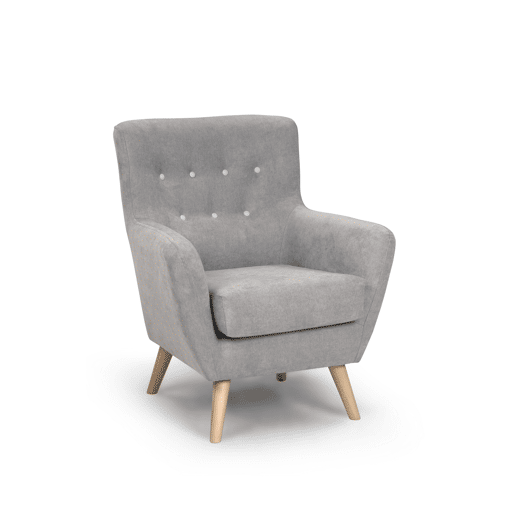 Poltrona decorativa cor cinza KISS Poltrona decorativa cor cinza KISS