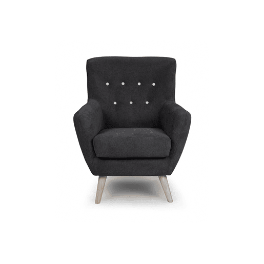 Poltrona decorativa cor antracite KISS
