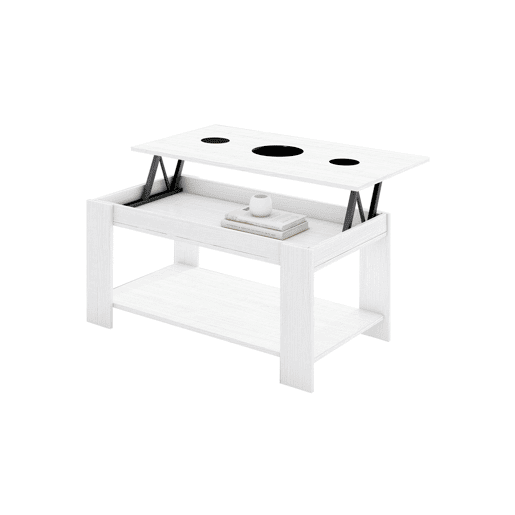 Mesa de centro elevável LUCINDA branco