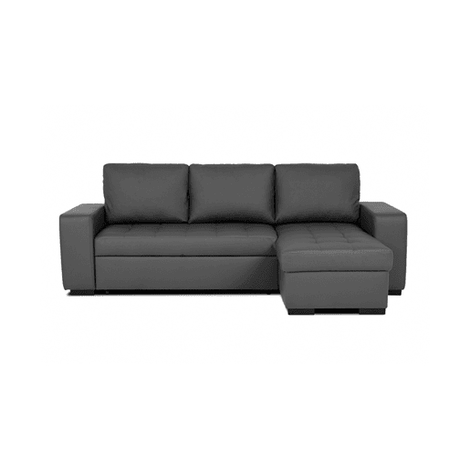 Chaise longue cama de polipele HARRY reversível 3 lugares cinza