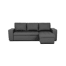Chaise longue cama de polipele HARRY reversível 3 lugares cinza