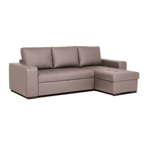 Chaise longue cama de polipele HARRY reversível 3 lugares vison