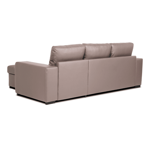 Chaise longue cama de polipele HARRY reversível 3 lugares vison