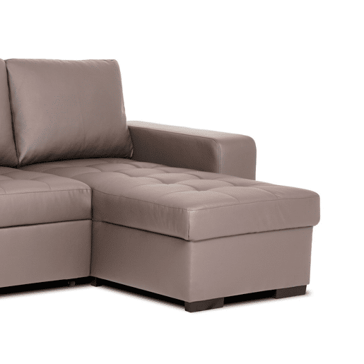 Chaise longue cama de polipele HARRY reversível 3 lugares vison